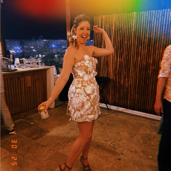 Bronx and Banco White Floral Mini Dress - Picture 16 of 16